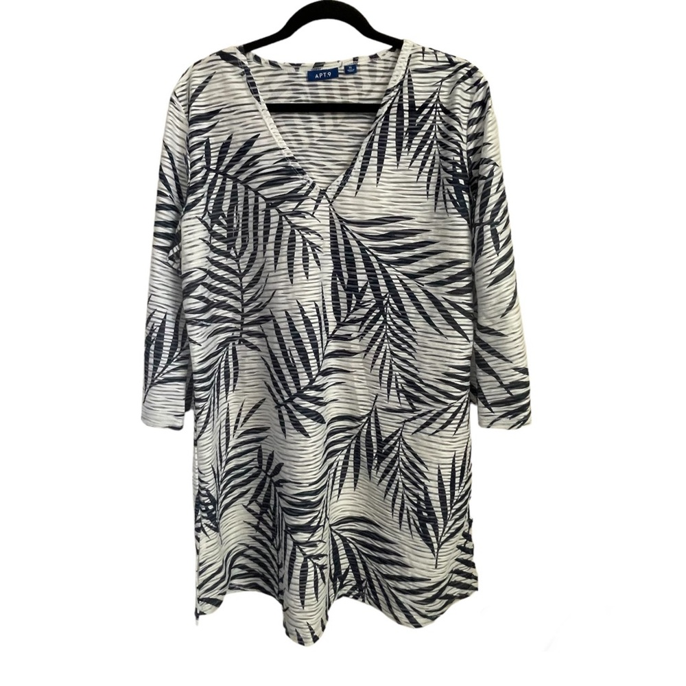 Apt 9 Swim Coverup Leaf Print - XL